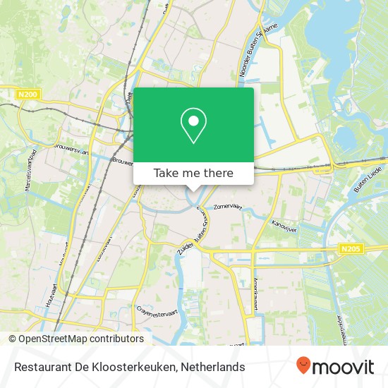 Restaurant De Kloosterkeuken, Hagestraat 12 map