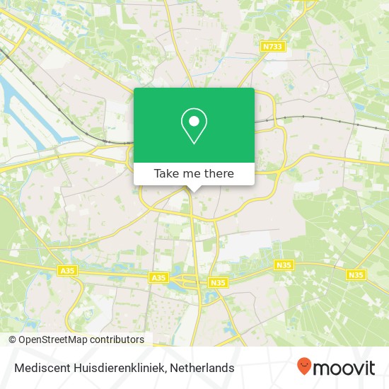 Mediscent Huisdierenkliniek, Getfertweg 290-7 map