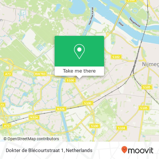 Dokter de Blécourtstraat 1, 6541 DD Nijmegen map