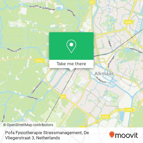 Pofa Fysiotherapie Stressmanagement, De Vliegerstraat 3 map