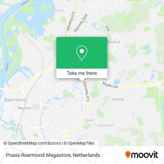 Praxis Roermond Megastore map
