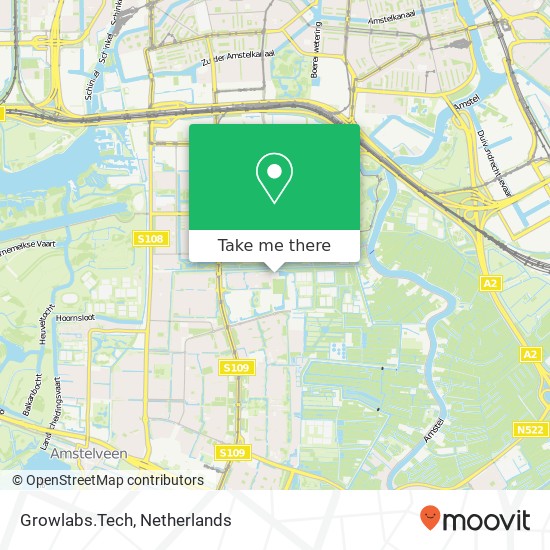 Growlabs.Tech, Laan van Kronenburg 14 map