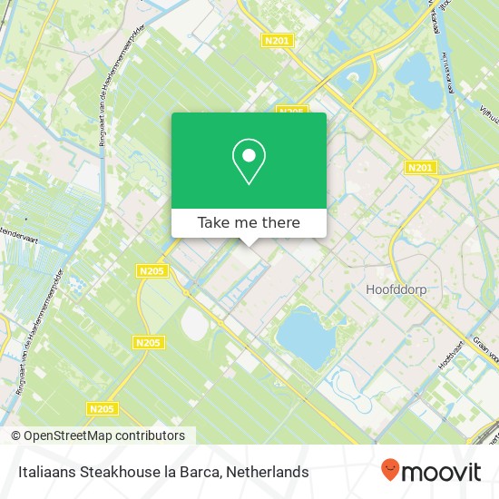 Italiaans Steakhouse la Barca, Almkerkplein map