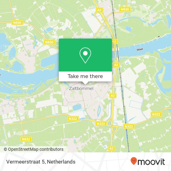 Vermeerstraat 5, 5301 VC Zaltbommel map