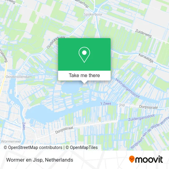 Wormer en Jisp map