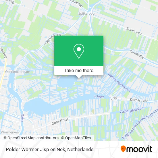 Polder Wormer Jisp en Nek map