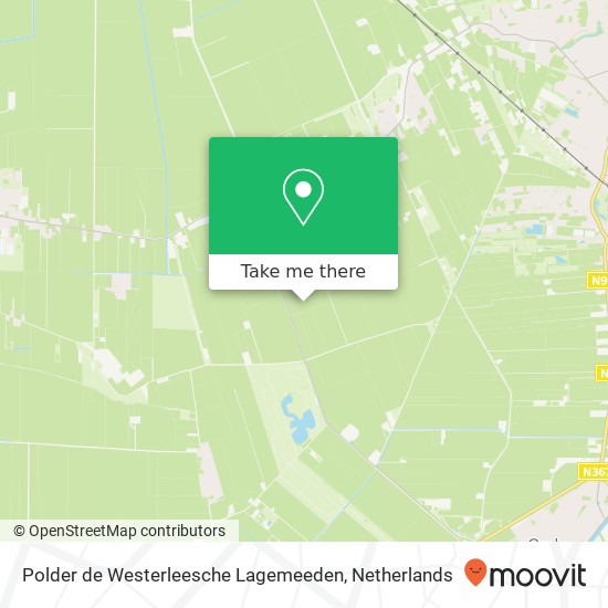 Polder de Westerleesche Lagemeeden map