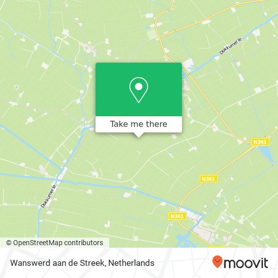 Wanswerd aan de Streek map