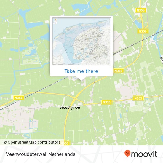 Veenwoudsterwal Karte