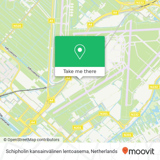 Schipholin kansainvälinen lentoasema Karte