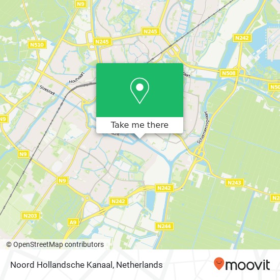 Noord Hollandsche Kanaal Karte