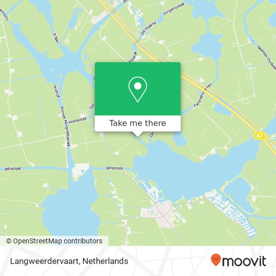 Langweerdervaart Karte