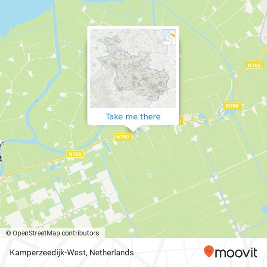 Kamperzeedijk-West map