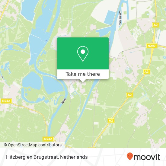 Hitzberg en Brugstraat map