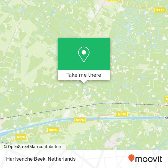 Harfsenche Beek map