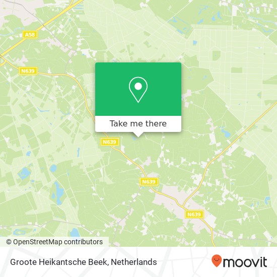 Groote Heikantsche Beek map