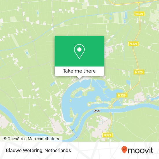 Blauwe Wetering map