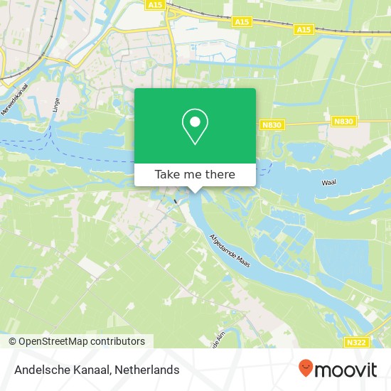 Andelsche Kanaal Karte