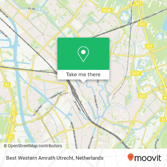 Best Western Amrath Utrecht map