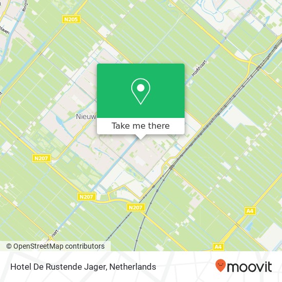 Hotel De Rustende Jager map