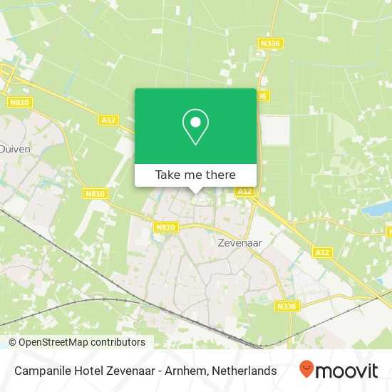 Campanile Hotel Zevenaar - Arnhem map