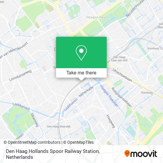 Den Haag Hollands Spoor Railway Station map