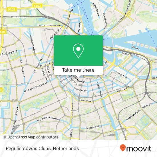 Reguliersdwas Clubs map