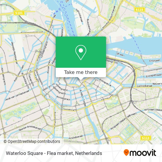 Waterloo Square - Flea market Karte