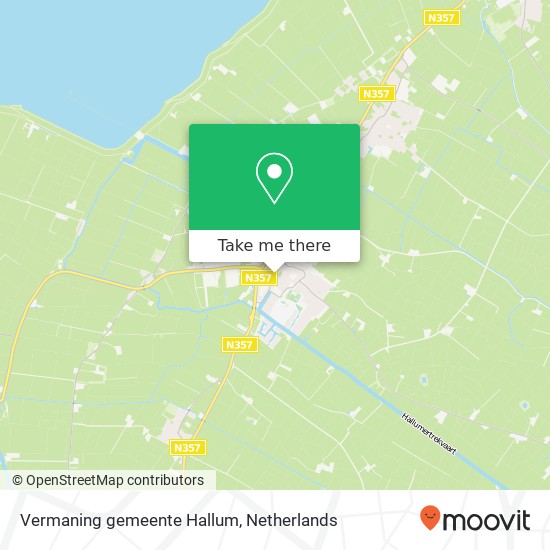 Vermaning gemeente Hallum map