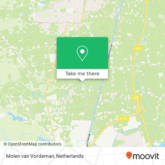 Molen van Vordeman Karte