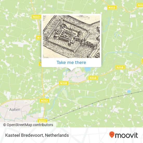 Kasteel Bredevoort map