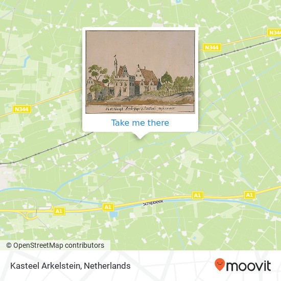 Kasteel Arkelstein Karte