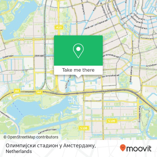 Олимпијски стадион у Амстердаму map