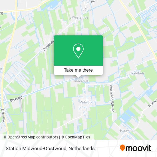 Station Midwoud-Oostwoud map