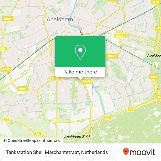 Tankstation Shell Marchantstraat map