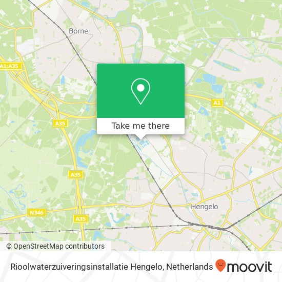 Rioolwaterzuiveringsinstallatie Hengelo map