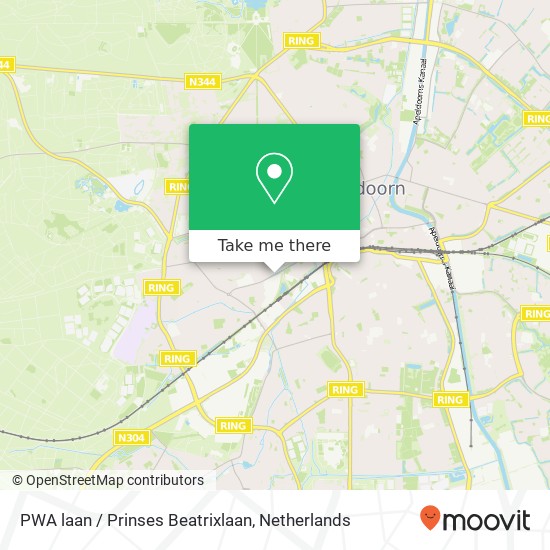 PWA laan / Prinses Beatrixlaan map