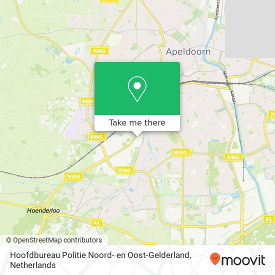 Hoofdbureau Politie Noord- en Oost-Gelderland Karte