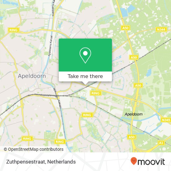 Zuthpensestraat map