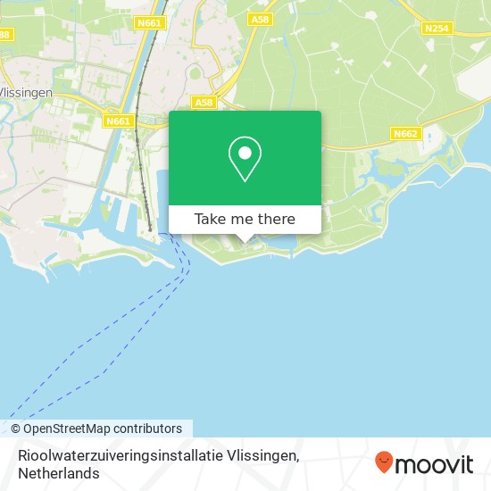 Rioolwaterzuiveringsinstallatie Vlissingen map