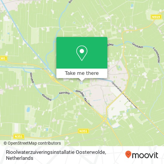 Rioolwaterzuiveringsinstallatie Oosterwolde map