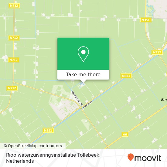 Rioolwaterzuiveringsinstallatie Tollebeek map