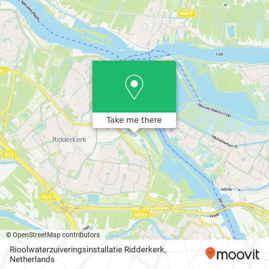 Rioolwaterzuiveringsinstallatie Ridderkerk map