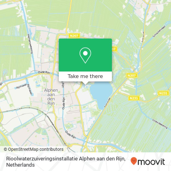 Rioolwaterzuiveringsinstallatie Alphen aan den Rijn map