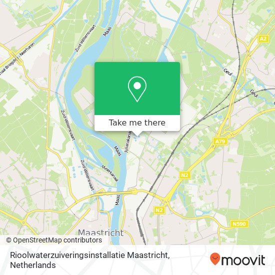Rioolwaterzuiveringsinstallatie Maastricht map