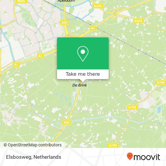 Elsbosweg map