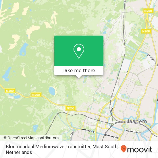 Bloemendaal Mediumwave Transmitter, Mast South map