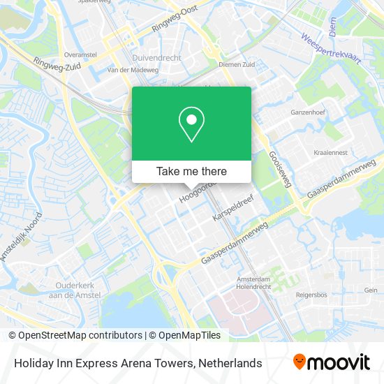 Holiday Inn Express Arena Towers map
