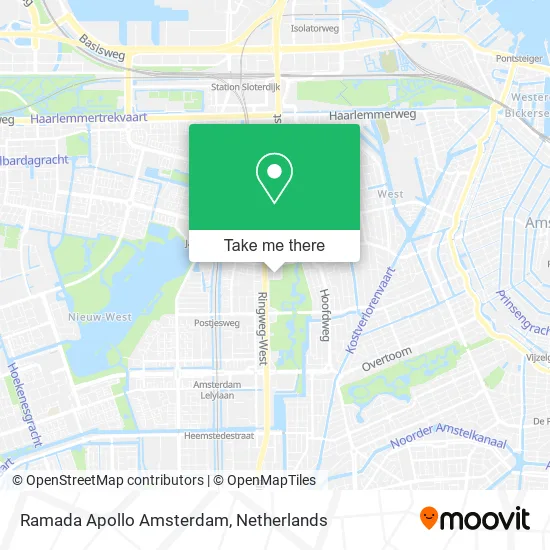 Ramada Apollo Amsterdam map