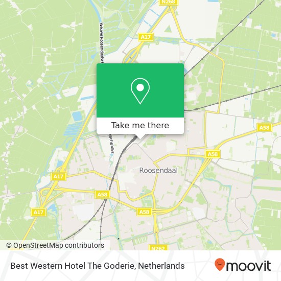 Best Western Hotel The Goderie map